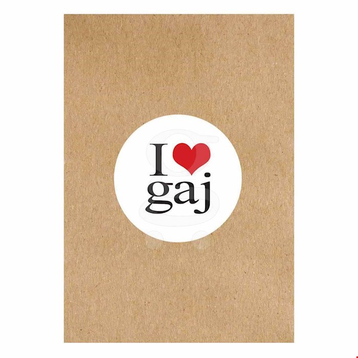 دفتر شکلاتی 100 برگ گاجکو طرح I Love Gaj سفید